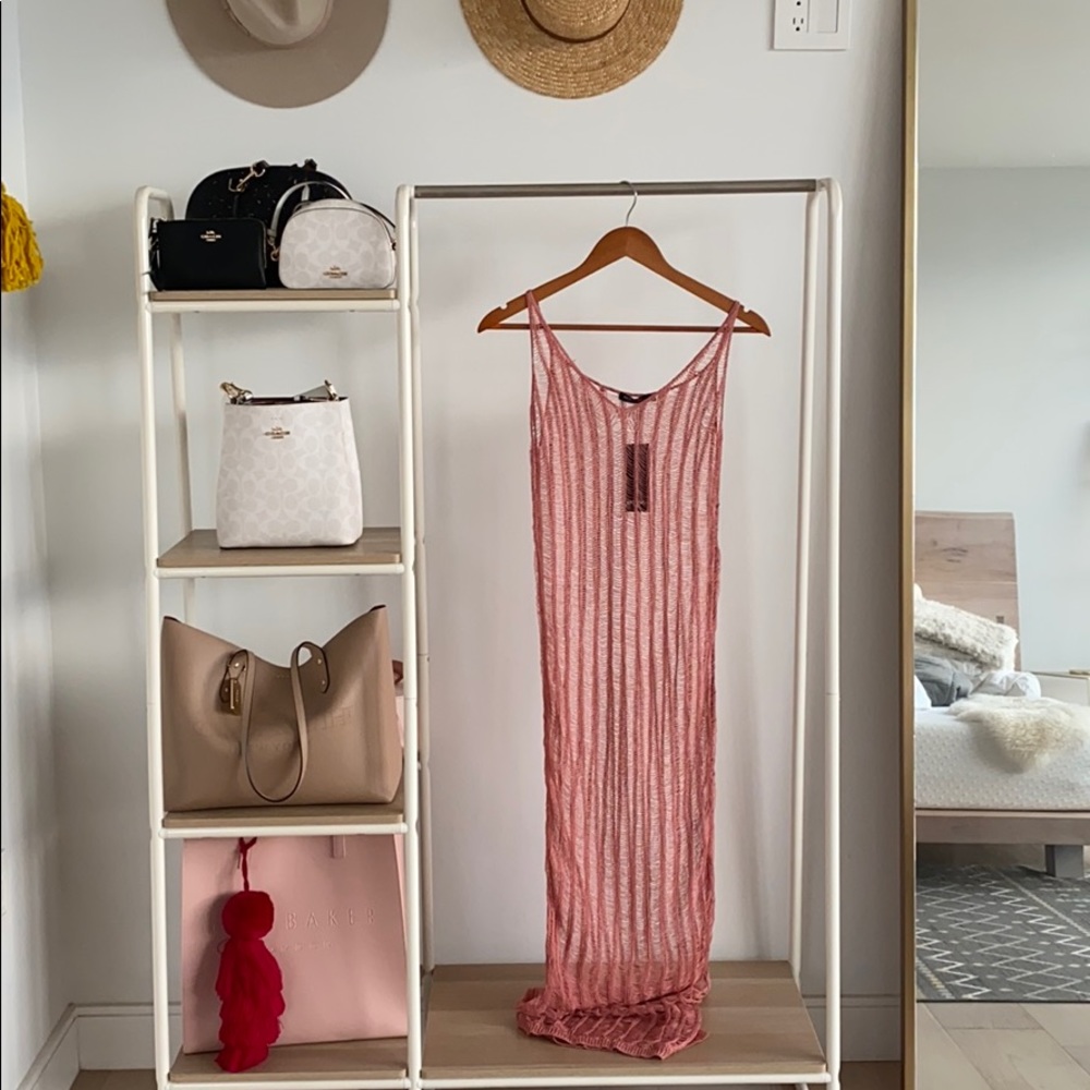 Strappy crochet maxi dress